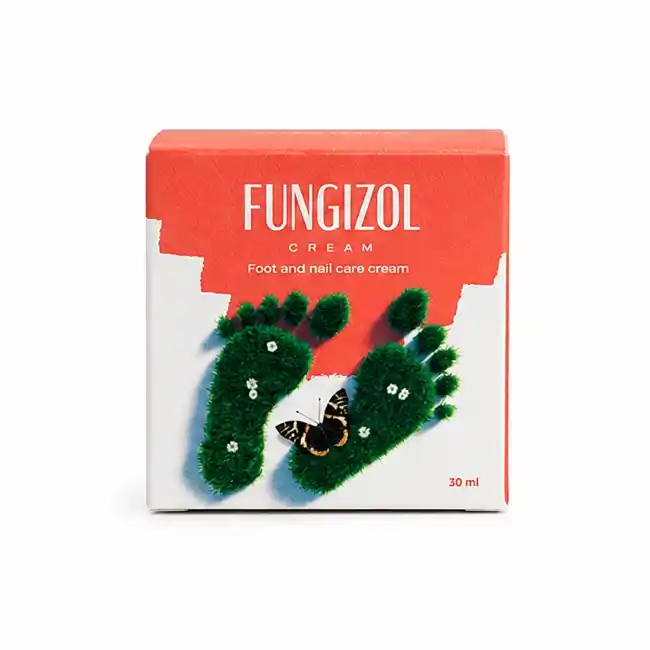 Ambalaj de transport pentru crema Fungizol – vedere frontală