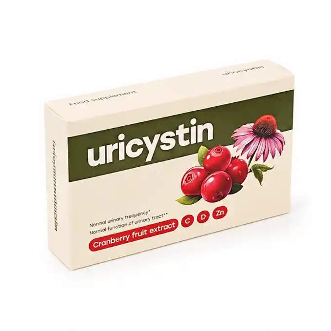 Ambalaj de transport Uricystin – vedere laterală