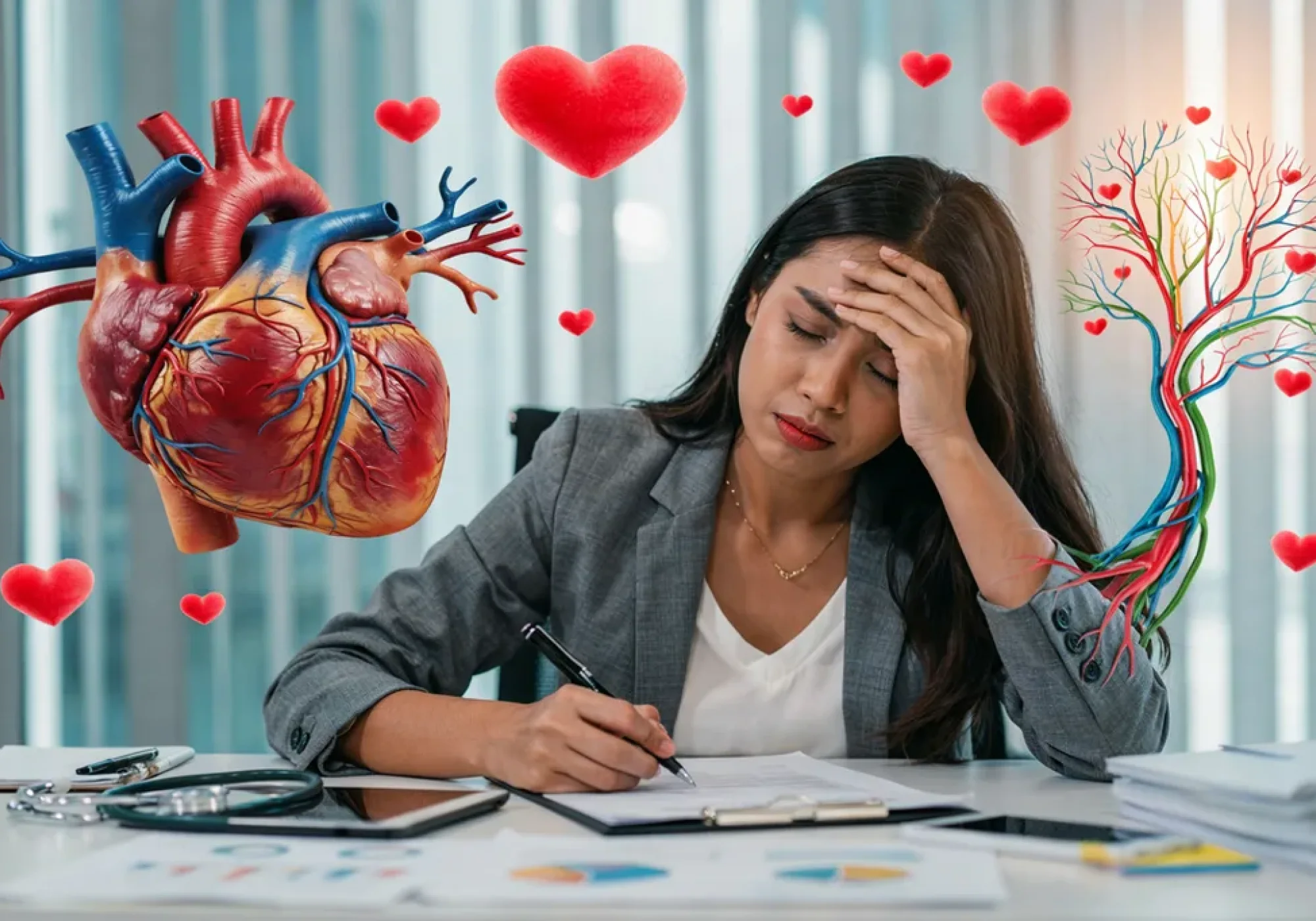 Oboseală provocată de stresul cronic care afectează funcția inimii